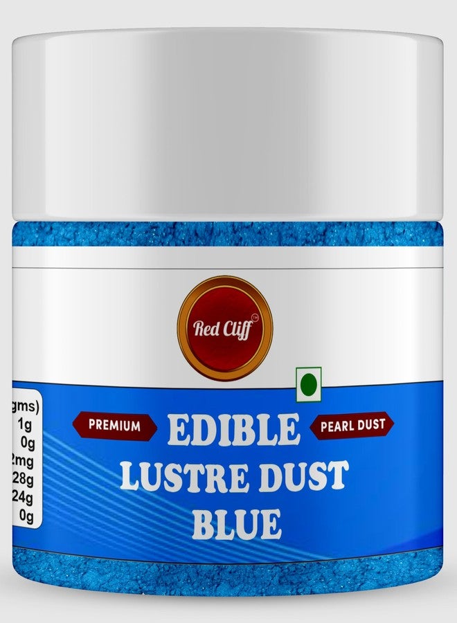 RED CLIFF Premium Edible Lustre Dust | Blue | Pearl Dust Ideal for Cake Icing Decoration & Garnishing | (Blue Lustre Dust | 9g |) - Image 1