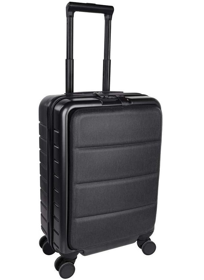 SANTHOME Cabin Trolley Carry On Luggage Bag with 4 Spinner Wheels and Dual TSA Lock I Hard Shell Lightweight Overnight Suitcase for Business Weekend Travel USB External Charging  - Image 2