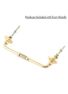 Indian-Shelf IndianShelf 1 Pack Ceramic Pink Door Handles Interior T Bar Handles for Cabinets and Drawers Dresser Gold Hardware 4 Hole to Hole BH94CK63  - Image 2