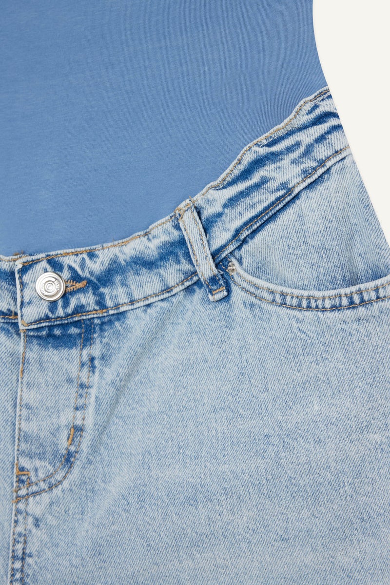 DeFacto Blue Woman Wide Leg Denim Maternity Pants Casual - Image 2