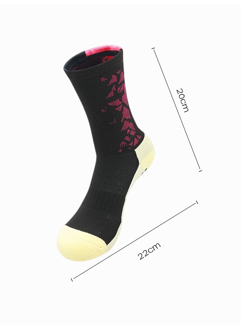 (3 PAIRS) Pro Non-Slip Athletic Grip Socks for Football Soccer Running | Anti-Blister Compression Training Socks | Traction, Wicking, Performanceootball, Running, and Training - Image 2