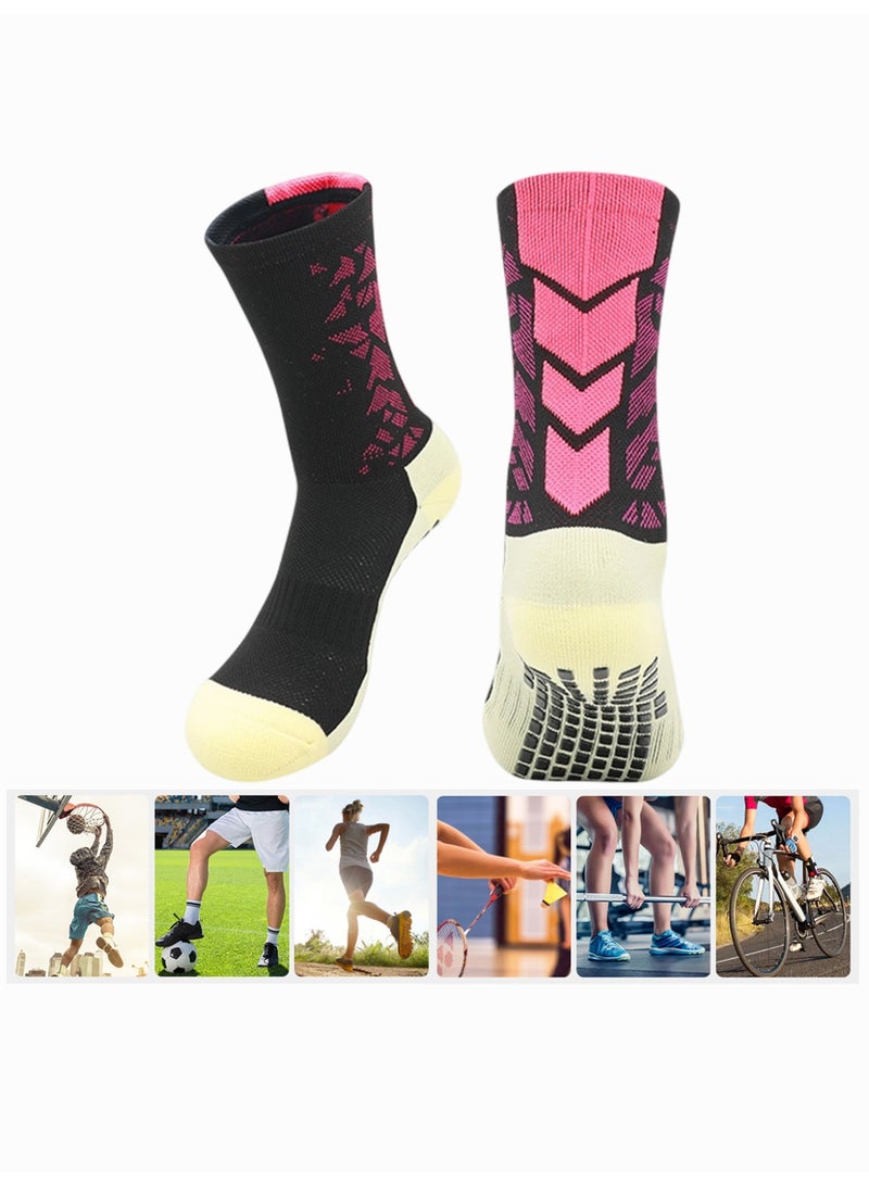 (3 PAIRS) Pro Non-Slip Athletic Grip Socks for Football Soccer Running | Anti-Blister Compression Training Socks | Traction, Wicking, Performanceootball, Running, and Training - Image 5