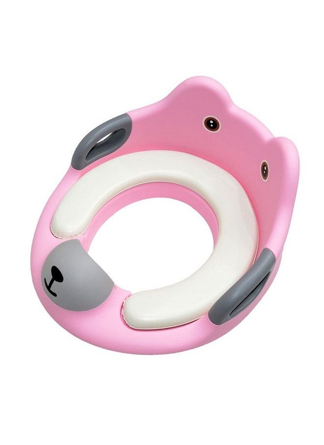 Baby Bucket - Kids Toilet Seat For Western Toilet Potty Training Seat For Boys And Girls Fits Round & Oval Toilets Durable Potty Trainer For Baby With Handles (Pink) - Image 1