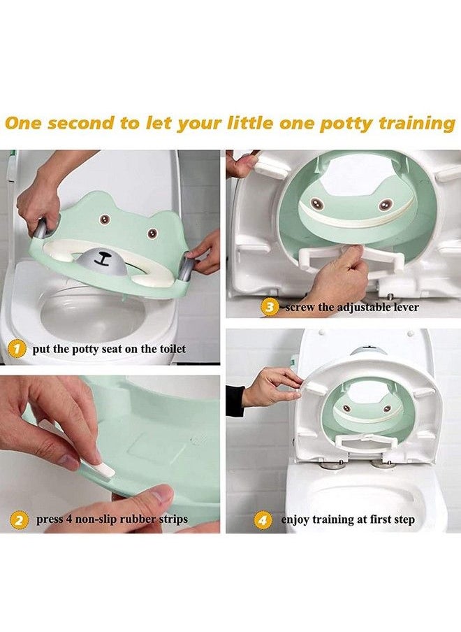 Baby Bucket - Kids Toilet Seat For Western Toilet Potty Training Seat For Boys And Girls Fits Round & Oval Toilets Durable Potty Trainer For Baby With Handles (Pink) - Image 1
