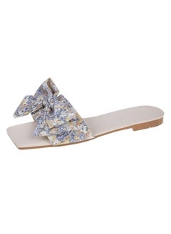 Rup Art Bow Style Women Summer Outdoor Slides Ladies Sandals Slippers Walking Style Flat Sandals  - Image 1