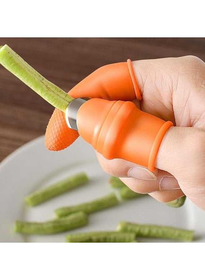 Fruit and Vegetable Picking Potted Garden Silicone Thumb Cutter Set, Separator Finger Plant Fruit Picking Tool, Fruit and Vegetable Picking Potted Plants Trim Silicone Thumb Tool for Strawberry - Image 2