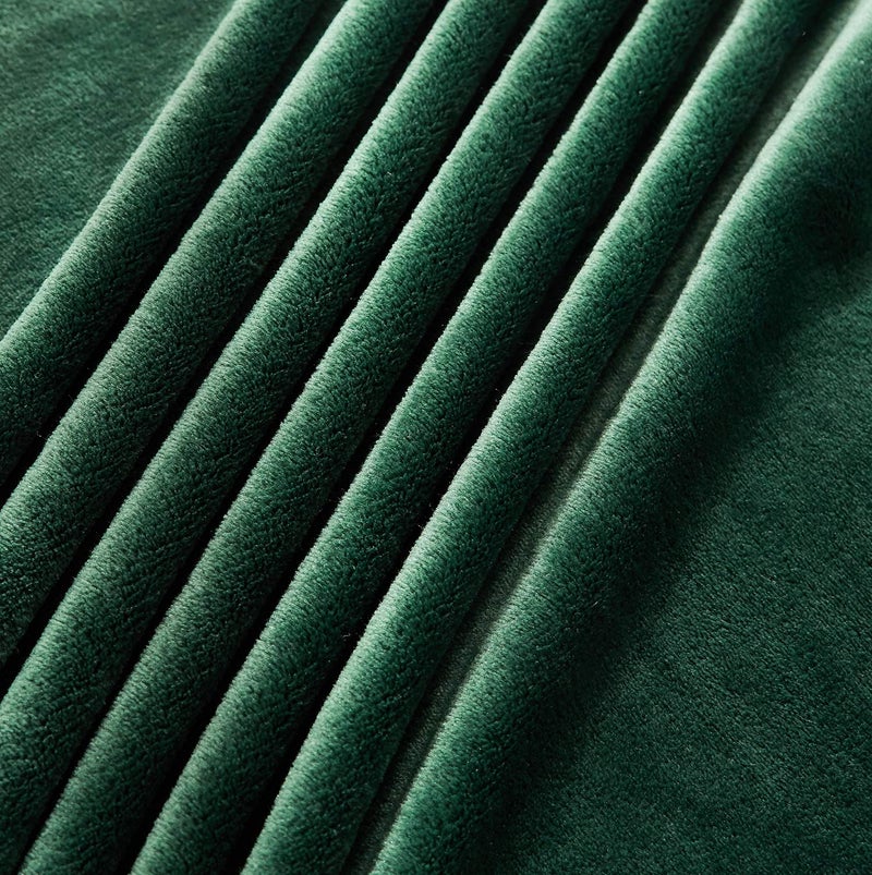 TASTHROW Large Flannel Fleece Throw Blanket, 50Ã—70 Inch - Cozy Lightweight Thick Blanket - All Seasons Suitable for Women, Men and Kids (Dark Green) - Image 4