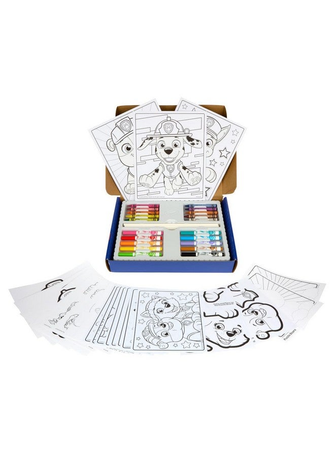 Crayola طقم فنون كرايولا من باو باترول (60+ قطعة)، مجموعة فنون للأطفال، ألعاب وهدايا باو باترول، مجموعة تلوين باو باترول، هدية للأولاد والبنات، للأعمار 4 سنوات فما فوق - Image 2
