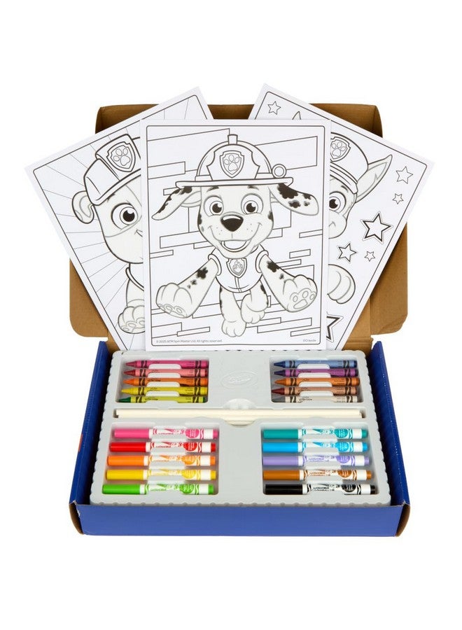 Crayola طقم فنون كرايولا من باو باترول (60+ قطعة)، مجموعة فنون للأطفال، ألعاب وهدايا باو باترول، مجموعة تلوين باو باترول، هدية للأولاد والبنات، للأعمار 4 سنوات فما فوق - Image 3