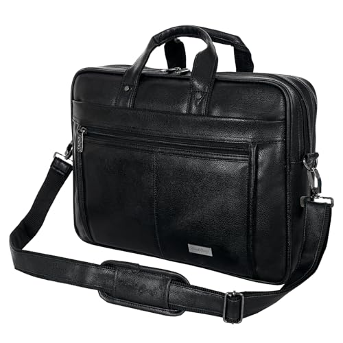 Hard Craft Vegan Leather Office Laptop Messenger and Shoulder Side Sling Hand Bag For Men Corporate Executive Briefcase Bag For Man Supports Laptop Upto 15.6 inches - Image 1