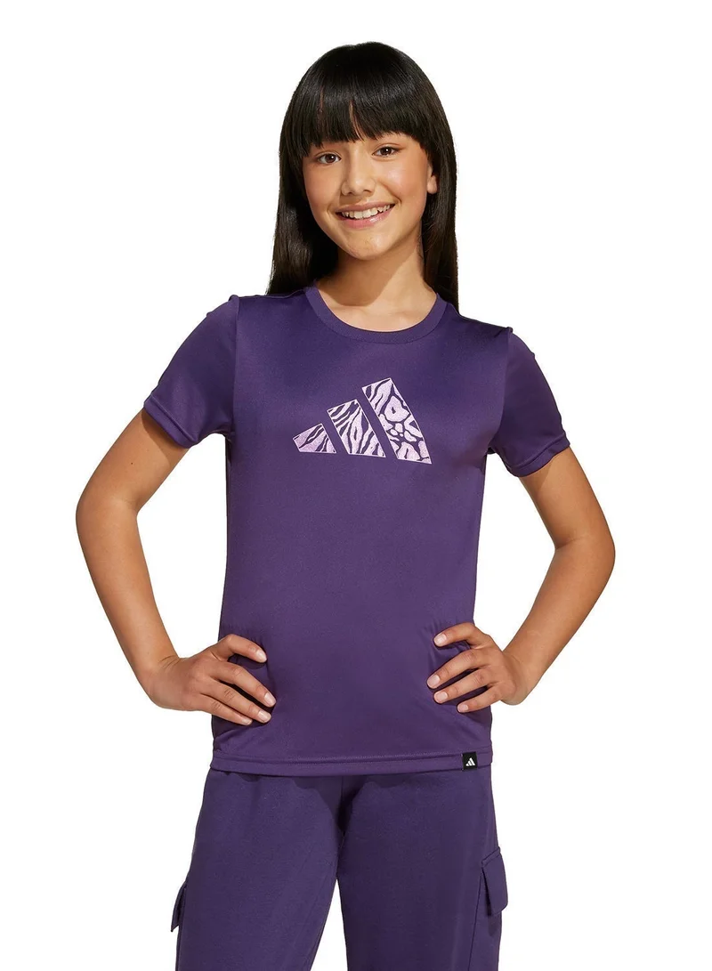 Adidas Youth Climacool Animal Training Slim Graphic T-Shirt