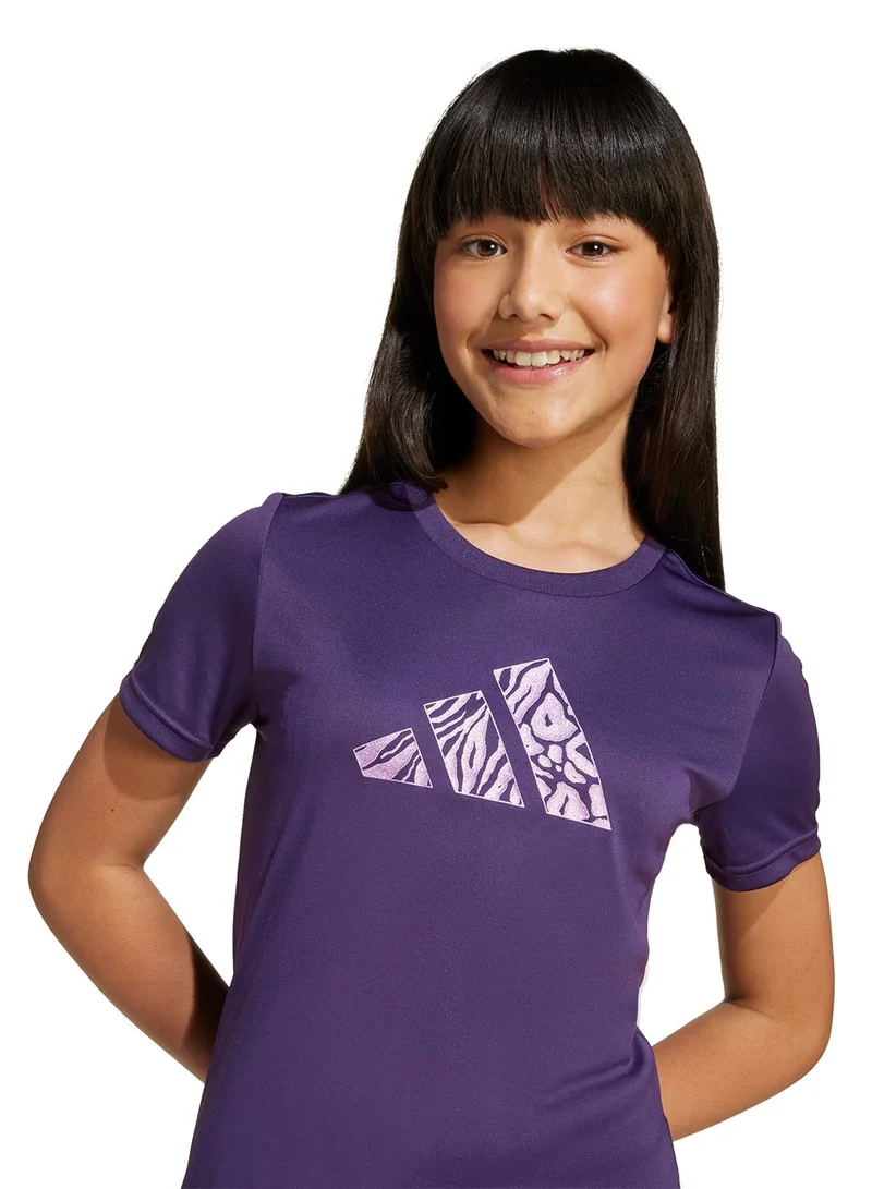 Adidas Youth Climacool Animal Training Slim Graphic T-Shirt