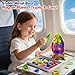 STEM MATCH Mini Magnetic Tiles for Kids Travel 40pcs STEM Building Blocks with Visual Storage Guide Metal Box Play Base Toddler Airplane Activities Toys for Ages 3548 Compact Travel Toys - Image 4