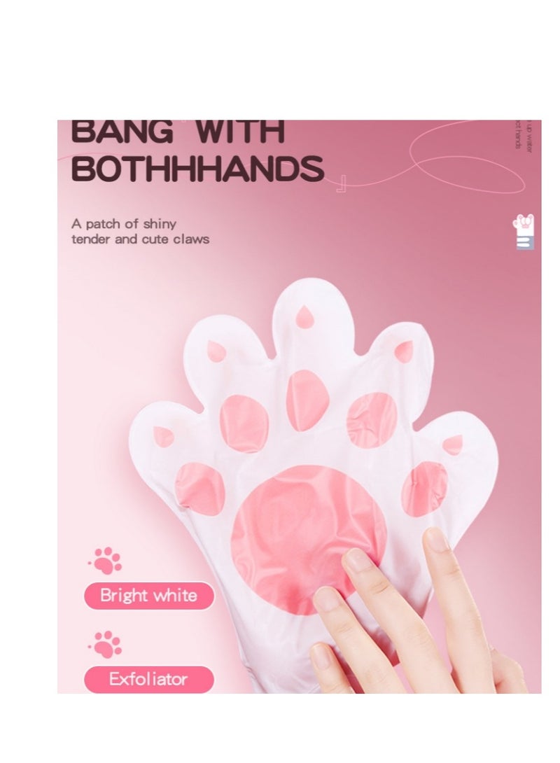 SADOER 3 Pairs Moisturizing Nourishing Hand Mask for Exfoliation, Skin Repair, and Spa Treatments White Cat Claw Hand Mask - Image 5