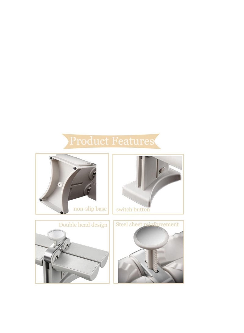 MARKQ ماكينة صنع الزلابية، قالب ماكينة صنع الزلابية برأسين، مكبس زلابية من الفولاذ المقاوم للصدأ للاستخدام المنزلي لأدوات المطبخ وملحقاتها - Image 4