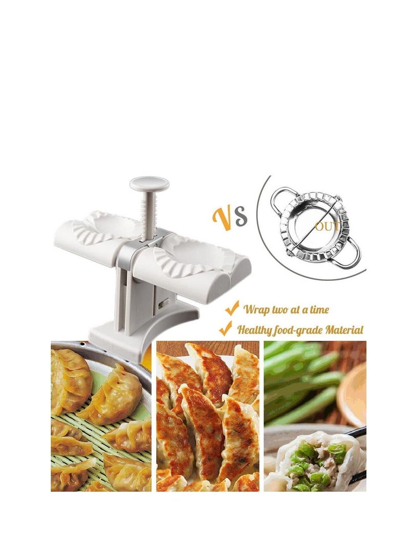 MARKQ ماكينة صنع الزلابية، قالب ماكينة صنع الزلابية برأسين، مكبس زلابية من الفولاذ المقاوم للصدأ للاستخدام المنزلي لأدوات المطبخ وملحقاتها - Image 5