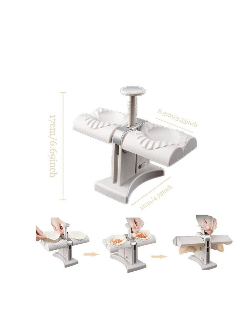 MARKQ ماكينة صنع الزلابية، قالب ماكينة صنع الزلابية برأسين، مكبس زلابية من الفولاذ المقاوم للصدأ للاستخدام المنزلي لأدوات المطبخ وملحقاتها - Image 2
