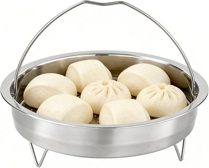 304 Stainless Steel Steamer Basket 7.9 In, Vegetable Steamer For Pot, Deepened Design, Rust-Proof & Easy Clean - Image 1
