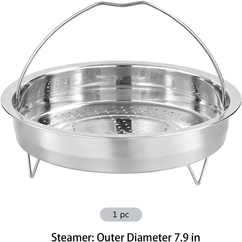 304 Stainless Steel Steamer Basket 7.9 In, Vegetable Steamer For Pot, Deepened Design, Rust-Proof & Easy Clean - Image 4