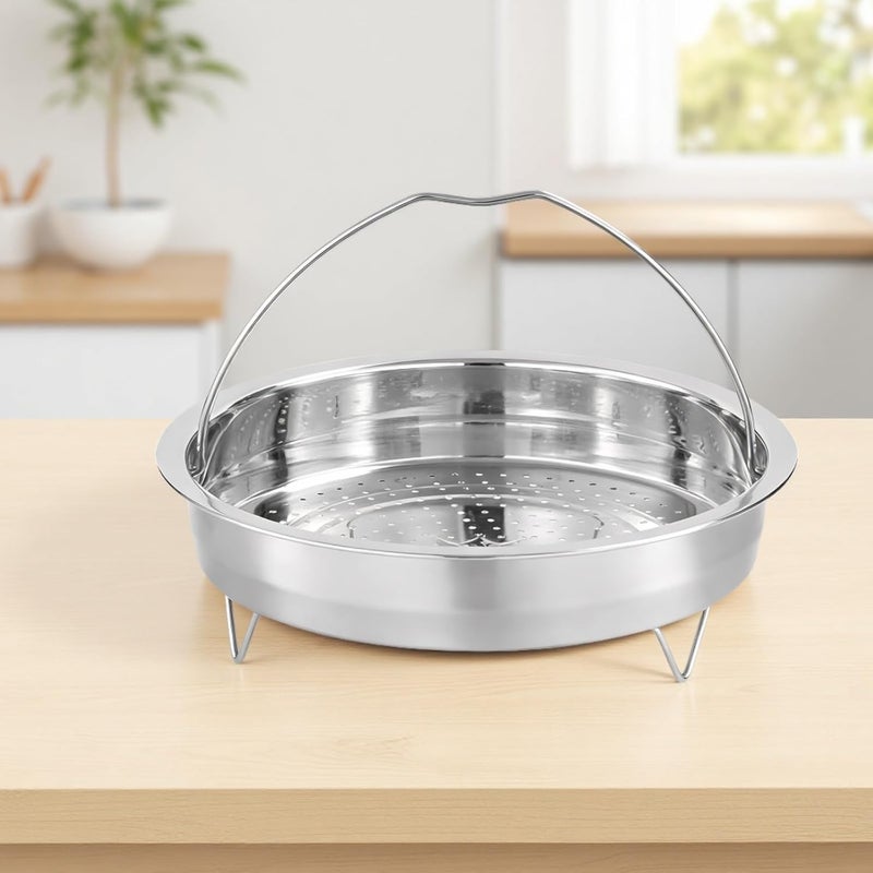 304 Stainless Steel Steamer Basket 7.9 In, Vegetable Steamer For Pot, Deepened Design, Rust-Proof & Easy Clean - Image 2