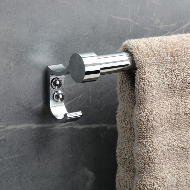 FORTUNE Stainless Steel Bathroom Hook Towel Rod Holder | Wall Mounted Hand Towel Rail for Kitchen and Washroom - (18 INCH) (Pack of 1) - Image 2