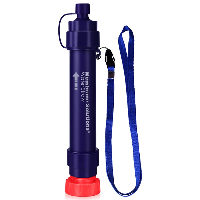 Membrane Solutions Water Filter Straw S2, NSF/ANSI 42&372&401 Certified, 4-Stage 0.1 Î¼m Portable Water Purifier with Replaceable Filter, 5,000L Capacity for Camping, Hiking, Survival and Emergency- 1P - Image 1