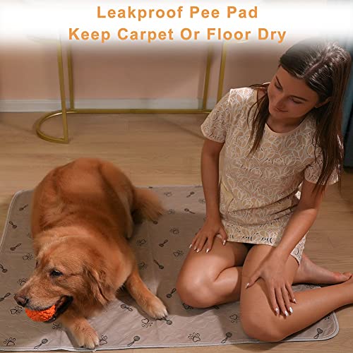Peepeego 2Pack Pee Pads for Dogs Reusable+Free Dog Comb, Waterproof Rug 36”x48, Absorbent Puppy Pads Washable, Non Slip Protector for Bed Couch Carpet - Image 4