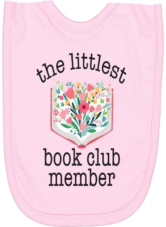 inktastic the Littlest Book Club Member Newborn Bib Pink 47f7e - Image 1