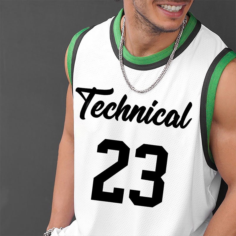 Summer Mens Mesh Tank Top Breathable Sleeveless Sports Vest Grey