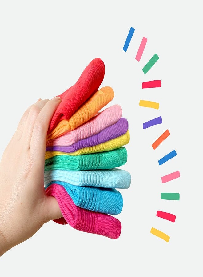 MINI PANDA Little Girl's Socks, Girls Socks Cute,girls Crew Socks 9 Pairs Pack, 9 Pairs-5, 3-5T - Image 5