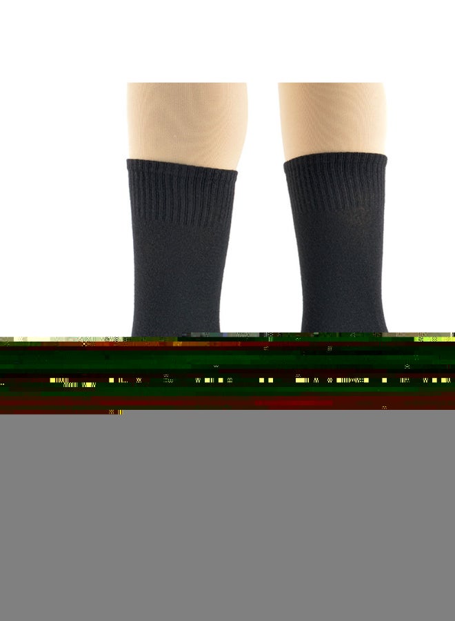 Colourblock Pattern Mid-Calf Length Sports Socks Black/Grey - Image 4