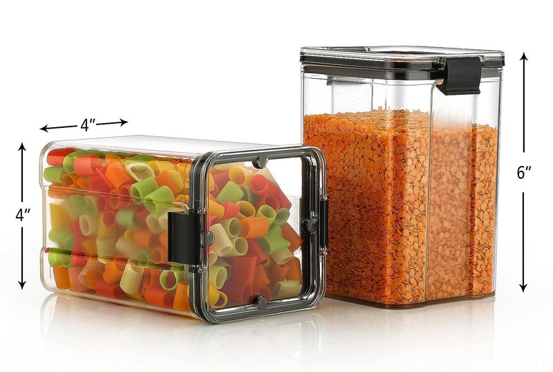 Rylan Kitchen Containers Set Air Tight Container for Kitchen Storage Set Kitchen Accessories Items Kitchen Organizer Items and Storage 1100 ml Set of 8 - Image 3