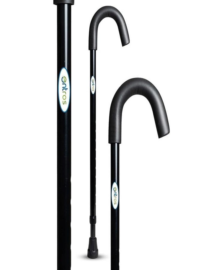 Entros Single Leg U-Shaped Walking Stick | Height Adjustable | Lightweight Aluminum Stick with Anti-Skid Base | Walking Cane for Old People, Patients, and Handicaps - KL928B - Image 1