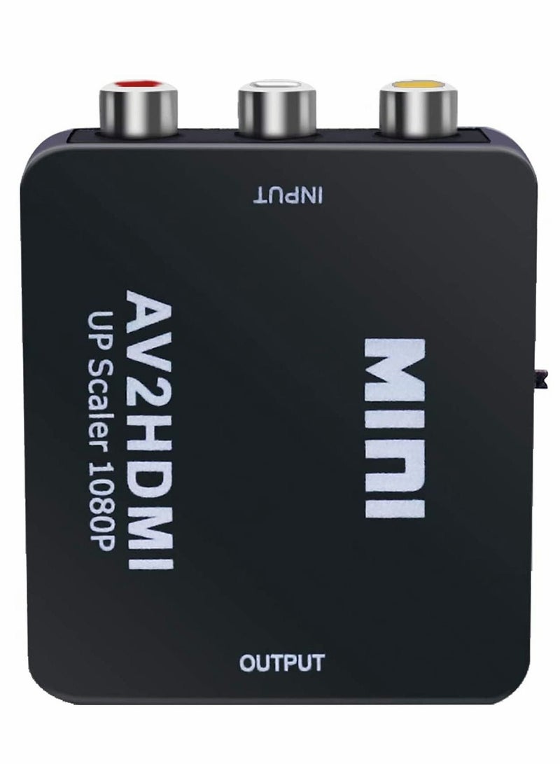 Y&D RCA to HDMI AV HDMI CVBS Converter RAC Audio and Video Adapter Supporting PAL/NTSC for TV/PC/ PS3/ STB/Xbox VHS/VCR/Blue-Ray DVD Players (White) - Image 5