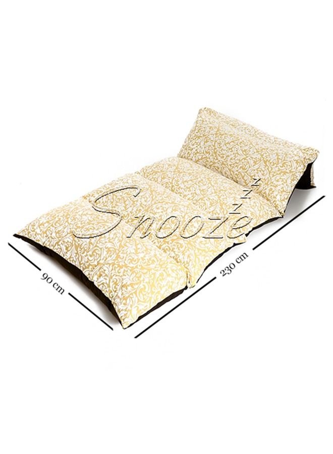 snooze Floor Foldable  mattress (Gold orintal design) - Image 1