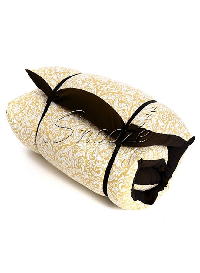 snooze Floor Foldable  mattress (Gold orintal design) - Image 3