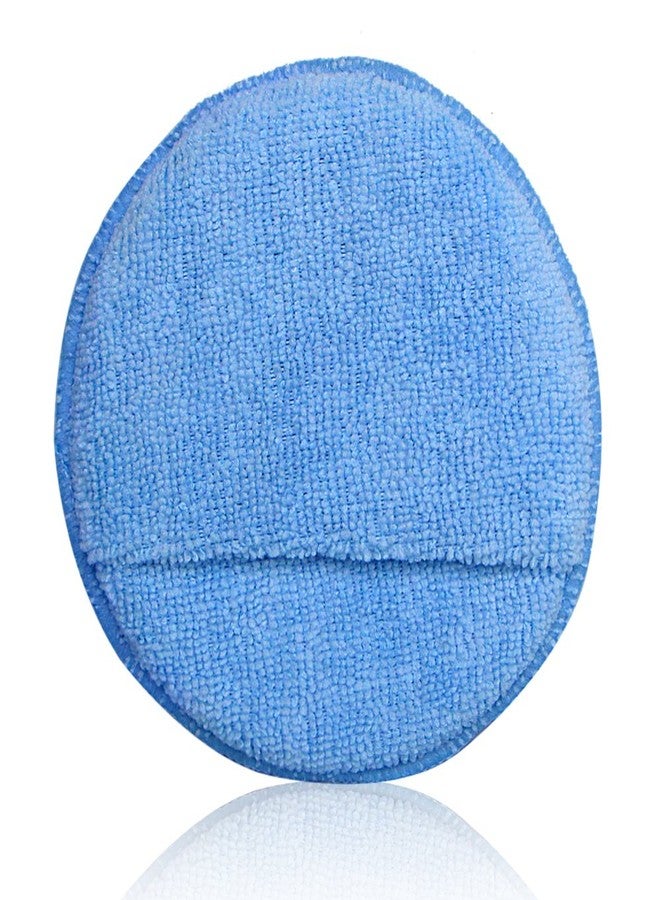 AUTO CARE Microfiber Wax Applicator, Ultra-soft Microfiber Wax Applicator Pads with Finger Pocket Wax Applicator for Wax Applicator Foam Sponge (Blue, 5" Diameter, Pack of 10) - Image 3