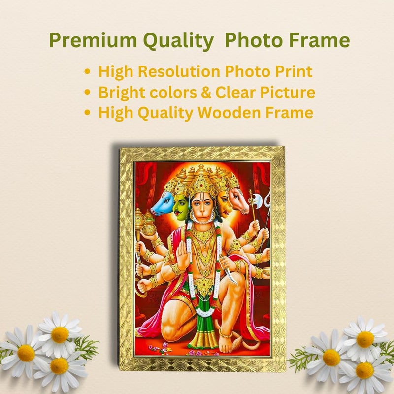 CDM Panchmukhi Hanuman for Door Entrance Vastu Photo FrameWall Painting Framed For Home Dcor pf 59 - Image 2