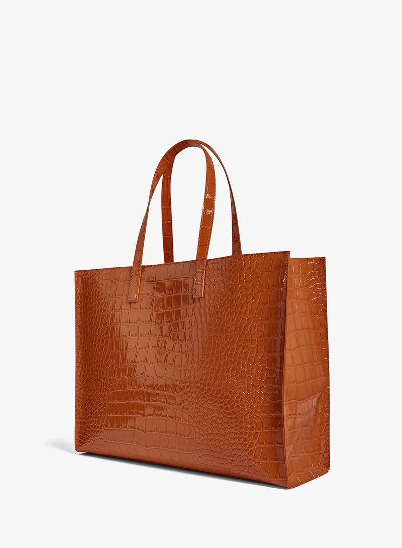 Ted Baker  WELLMA Croc Effect Extra Large Icon shopper Bag for Women | Best Price UAE