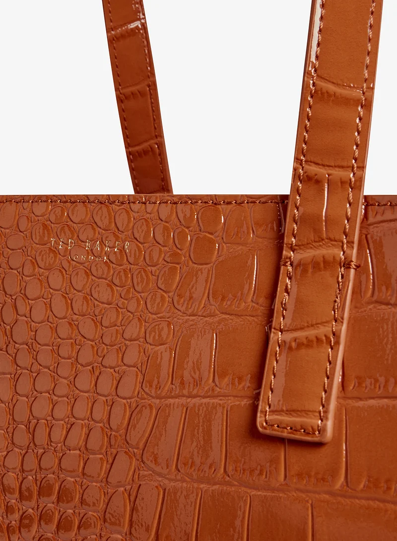 Ted Baker  WELLMA Croc Effect Extra Large Icon shopper Bag for Women | Best Price UAE