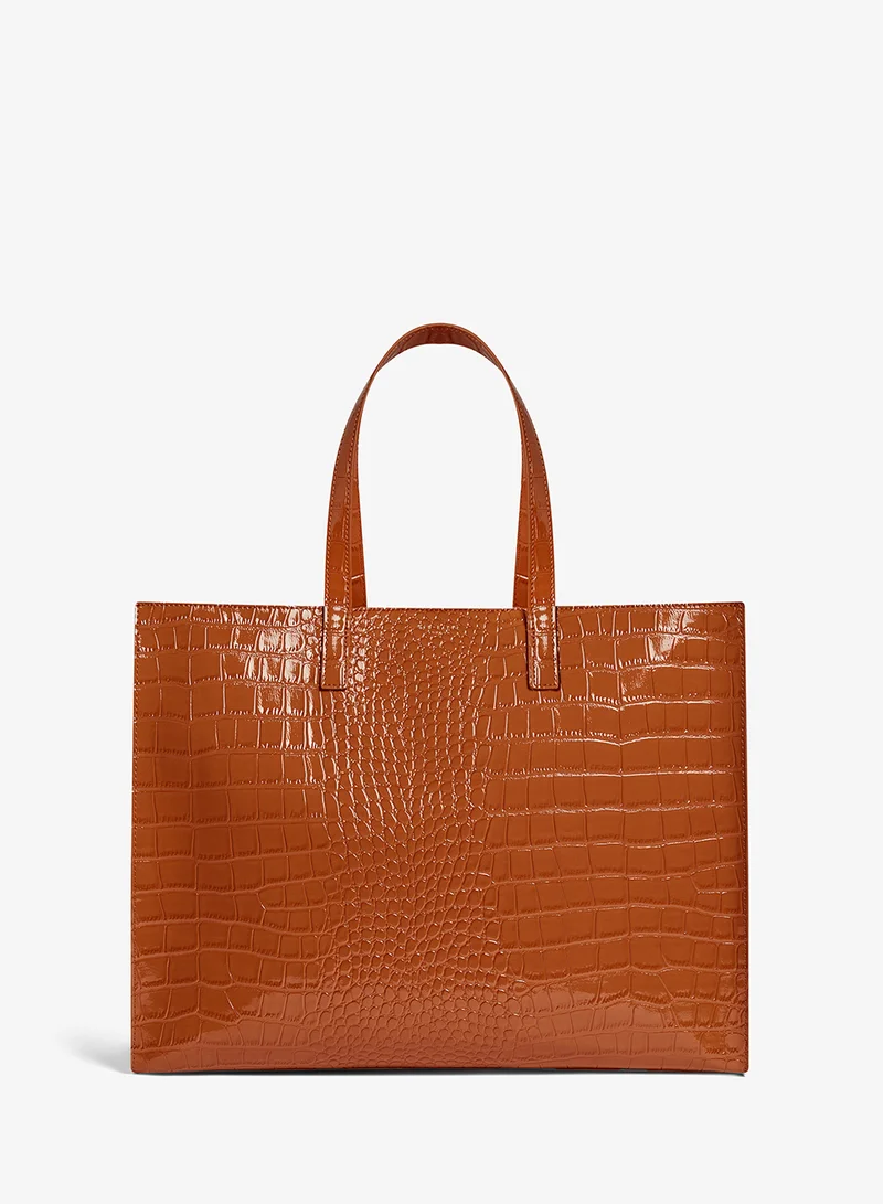 تيد بيكر Croc Effect Extra Large Icon shopper Bag