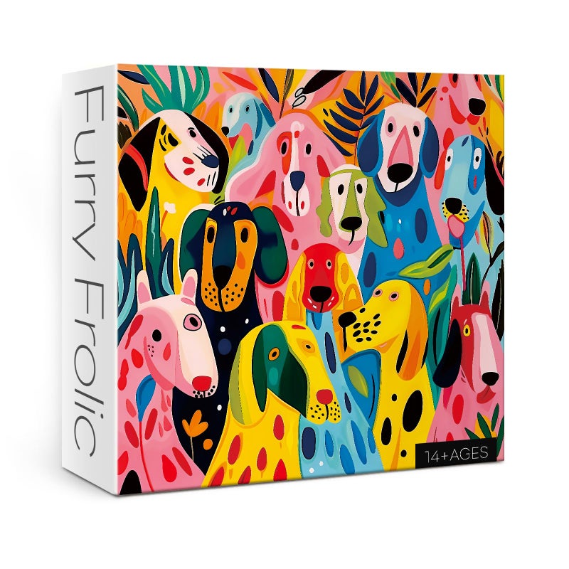 BBOLDIN Colorful Dog Puzzle for Adults 1000 Pieces Funny Puppy Jigsaw Puzzle Abstract Animal Plant Puzzle - Image 3