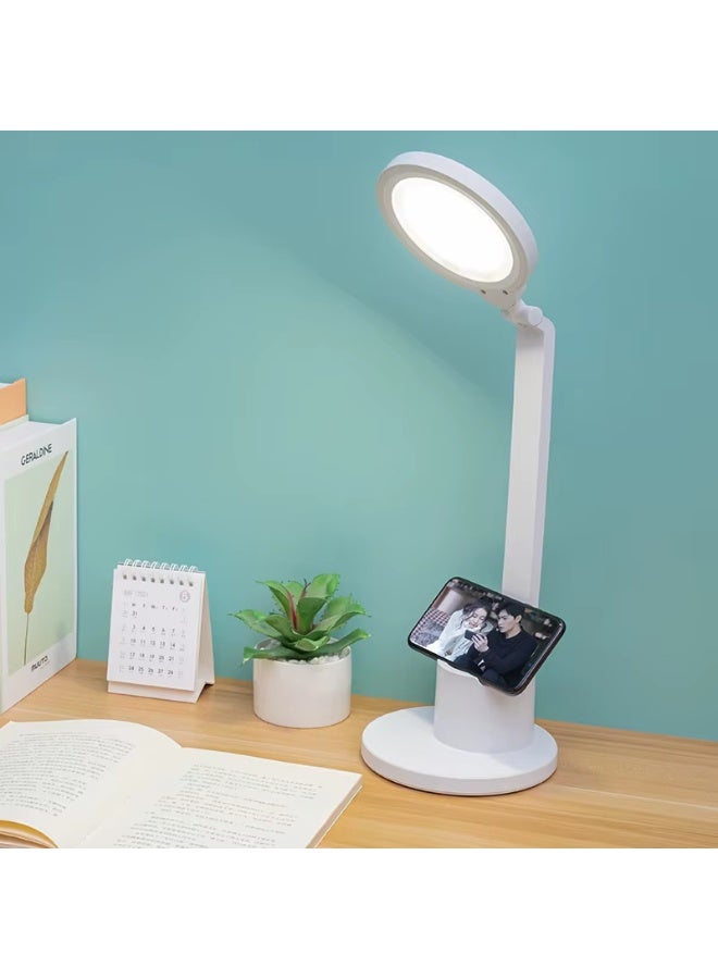 اباجورة مكتب LED قابلة للشحن F-23 باضاءة دائرية مريحة للعين، تحكم باللمس، USB Recharge، اضاءة قابلة للتعديل، تصميم قابل للطي، مناسبة للمكتب والمذاكرة والقراءة وغرفة النوم - Image 5