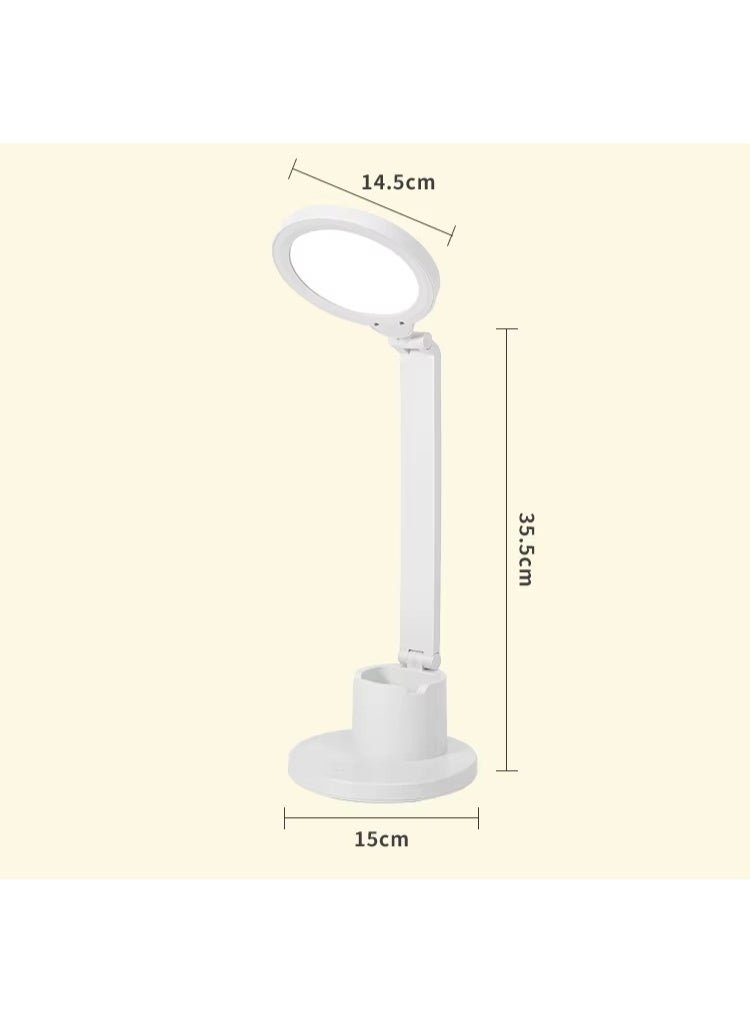 اباجورة مكتب LED قابلة للشحن F-23 باضاءة دائرية مريحة للعين، تحكم باللمس، USB Recharge، اضاءة قابلة للتعديل، تصميم قابل للطي، مناسبة للمكتب والمذاكرة والقراءة وغرفة النوم - Image 3