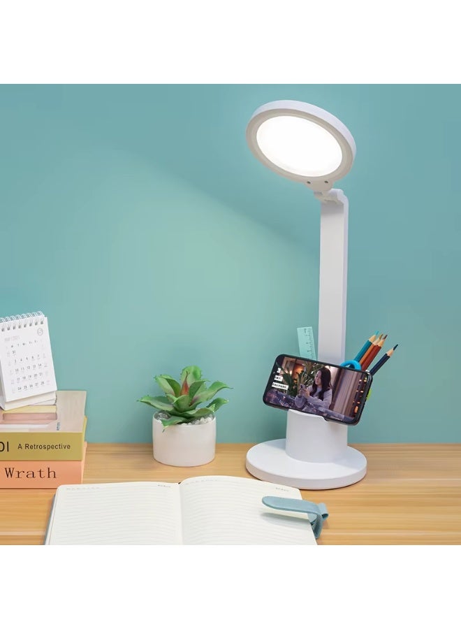 اباجورة مكتب LED قابلة للشحن F-23 باضاءة دائرية مريحة للعين، تحكم باللمس، USB Recharge، اضاءة قابلة للتعديل، تصميم قابل للطي، مناسبة للمكتب والمذاكرة والقراءة وغرفة النوم - Image 2