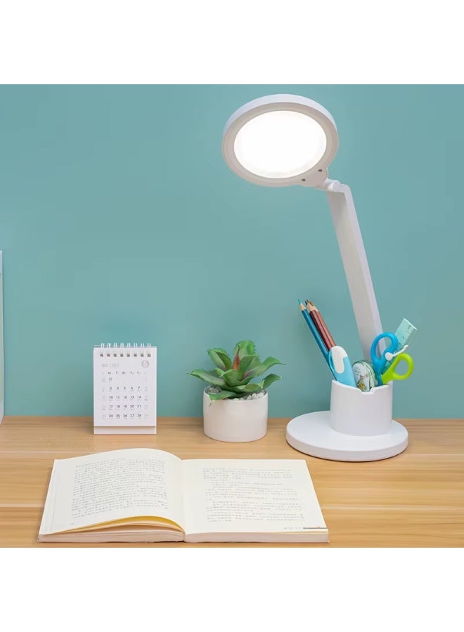 اباجورة مكتب LED قابلة للشحن F-23 باضاءة دائرية مريحة للعين، تحكم باللمس، USB Recharge، اضاءة قابلة للتعديل، تصميم قابل للطي، مناسبة للمكتب والمذاكرة والقراءة وغرفة النوم - Image 4