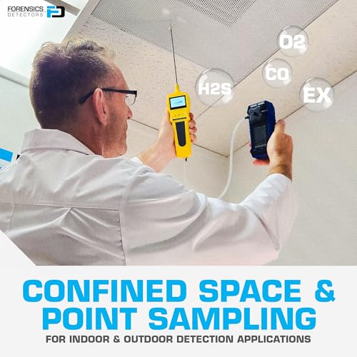 FORENSICS DETECTORS FD Multigas Detector Analyzer + Pump with Probe | USA NIST Calibration | Confined Space Entry Testing | USB Recharge | 4 Sensors - CO, H2S, O2, EX LEL | 4 Gas Monitor | - Image 4