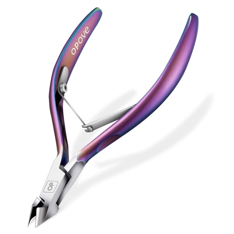 Cuticle Trimmer Cuticle Nippers Clippers Stainless Steel Hangnail Remover Extremely Sharp Cutter Pedicure Manicure Tool opove X7 Rainbow Gradient