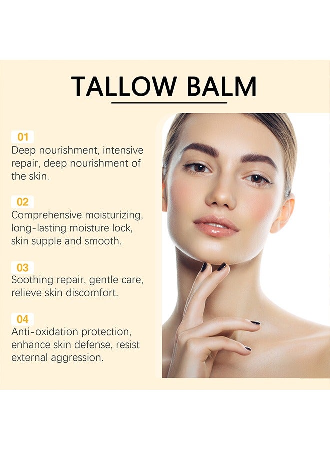 WoodSleep Tallow Balm - 100% Grass Fed Tallow Raw Wild Honey, Sensitive Skin Are Available, Moisturizing, Caring and AntiAging ,Grass Fed Beef Tallow Face Cream (60g /2.12OZ) - Image 4