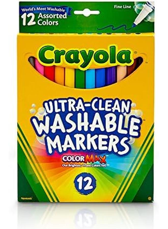 كرايولا 12 قيراط. أقلام تحديد كولورماكس فائقة النظافة وقابلة للغسل، قطعة واحدة - Image 3